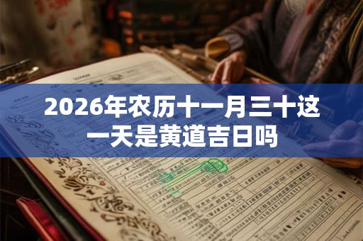 2026年农历十一月三十这一天是黄道吉日吗