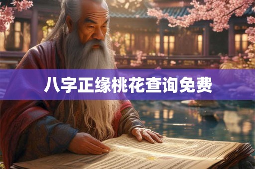 八字正缘桃花查询免费