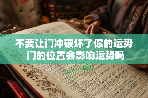 不要让门冲破坏了你的运势 门的位置会影响运势吗