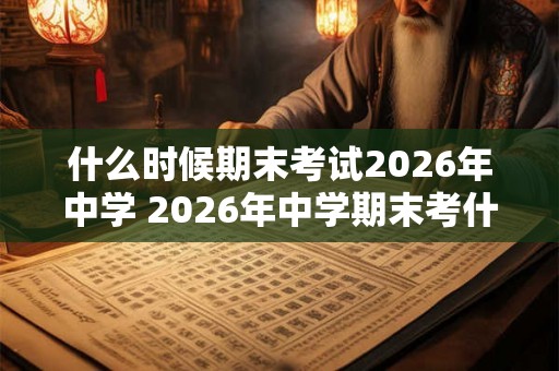 什么时候期末考试2026年中学 2026年中学期末考什么时候