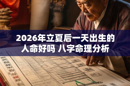 2026年立夏后一天出生的人命好吗 八字命理分析