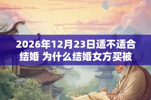 2026年12月23日适不适合结婚 为什么结婚女方买被子