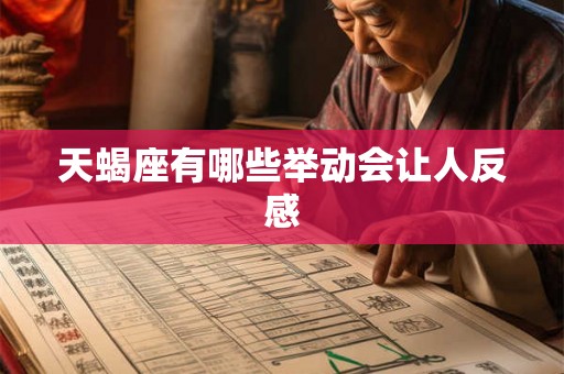 天蝎座有哪些举动会让人反感