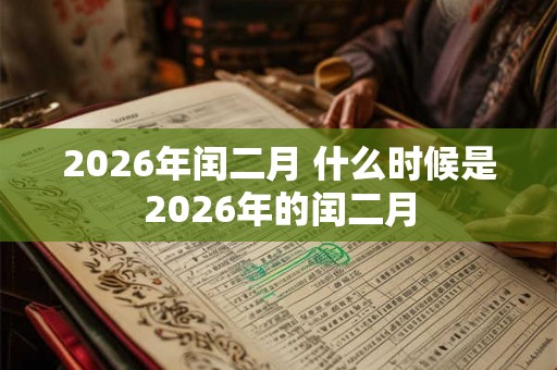 2026年闰二月 什么时候是2026年的闰二月 2026年闰二月 什么时候是2026年的闰二月
