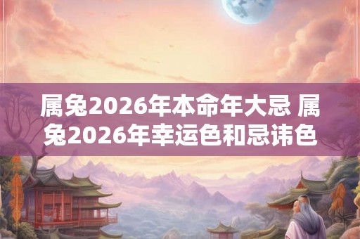 属兔2026年本命年大忌 属兔2026年幸运色和忌讳色