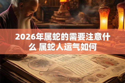 2026年属蛇的需要注意什么 属蛇人运气如何