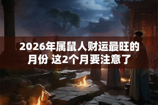 2026年属鼠人财运最旺的月份 这2个月要注意了