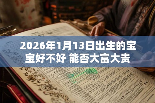 2026年1月13日出生的宝宝好不好 能否大富大贵 2026年1月13日出生的宝宝好不好 能否大富大贵