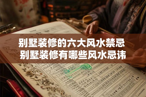 别墅装修的六大风水禁忌 别墅装修有哪些风水忌讳