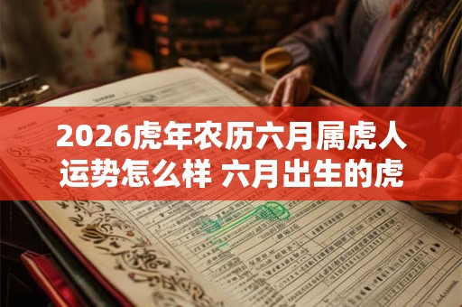 2026虎年农历六月属虎人运势怎么样 六月出生的虎好吗