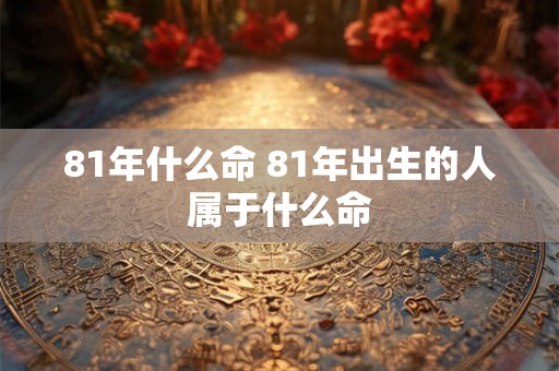 81年什么命 81年出生的人属于什么命