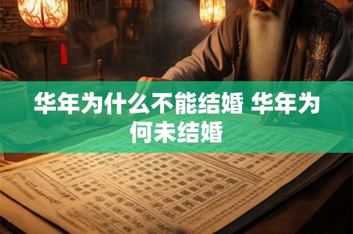 华年为什么不能结婚 华年为何未结婚