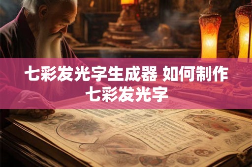 七彩发光字生成器 如何制作七彩发光字 七彩发光字生成器 如何制作七彩发光字