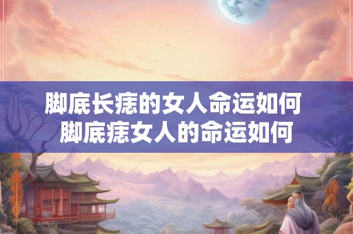 脚底长痣的女人命运如何 脚底痣女人的命运如何 脚底长痣的女人命运如何 脚底痣女人的命运如何