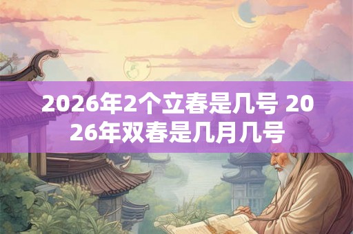 2026年2个立春是几号 2026年双春是几月几号