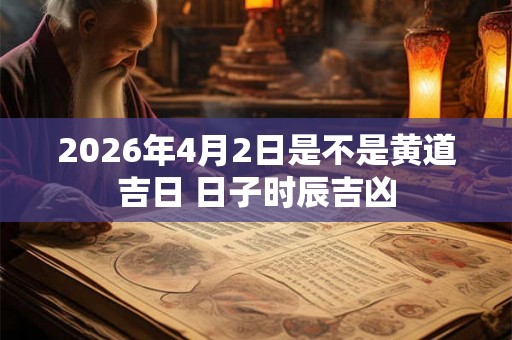 2026年4月2日是不是黄道吉日 日子时辰吉凶