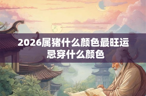 2026属猪什么颜色最旺运 忌穿什么颜色 2026属猪什么颜色最旺运 忌穿什么颜色