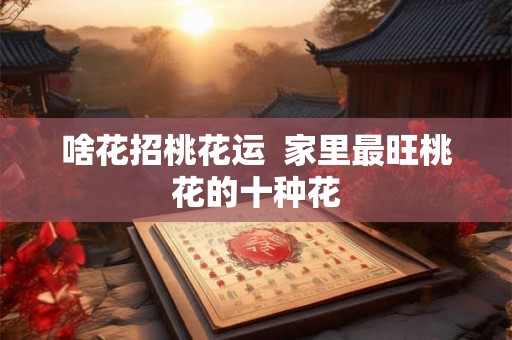啥花招桃花运  家里最旺桃花的十种花