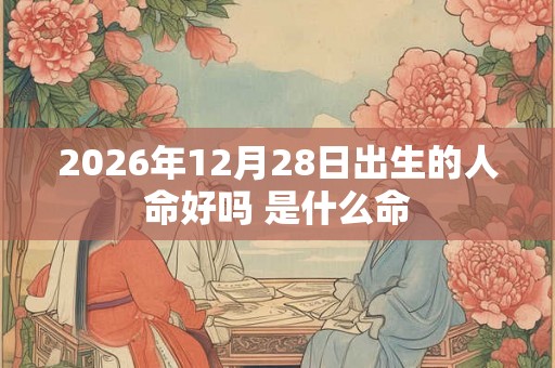 2026年12月28日出生的人命好吗 是什么命