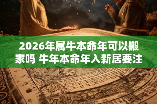 2026年属牛本命年可以搬家吗 牛年本命年入新居要注意什么
