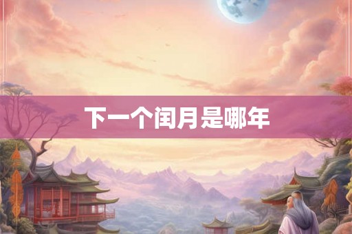 下一个闰月是哪年