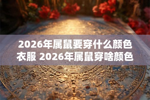 2026年属鼠要穿什么颜色衣服 2026年属鼠穿啥颜色