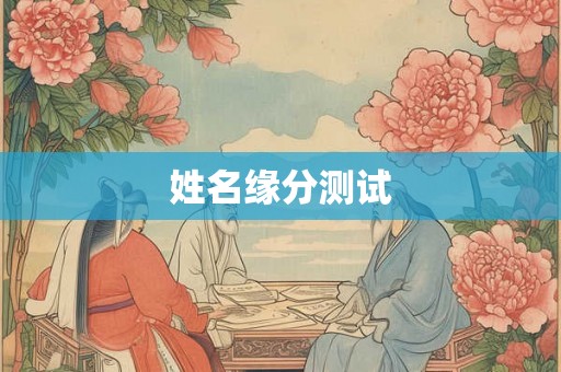 姓名缘分测试
