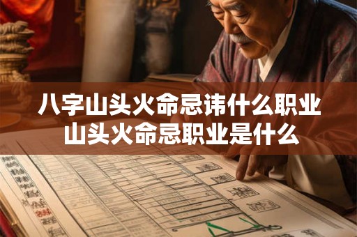 八字山头火命忌讳什么职业 山头火命忌职业是什么