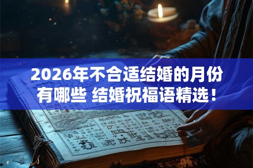 2026年不合适结婚的月份有哪些 结婚祝福语精选！