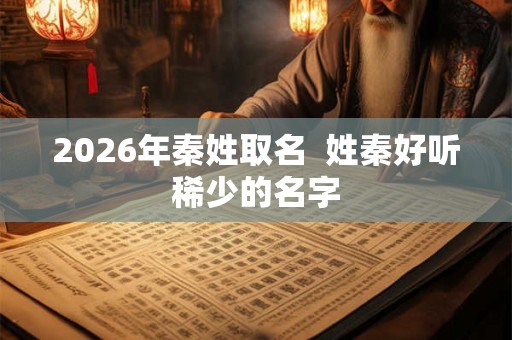 2026年秦姓取名  姓秦好听稀少的名字