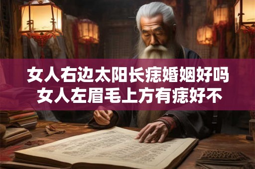 女人右边太阳长痣婚姻好吗 女人左眉毛上方有痣好不好