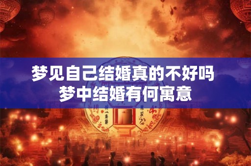 梦见自己结婚真的不好吗 梦中结婚有何寓意