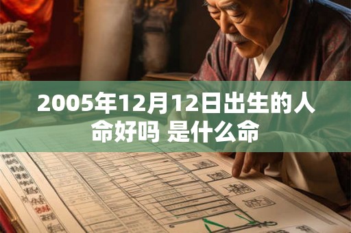 2005年12月12日出生的人命好吗 是什么命