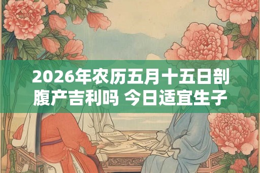 2026年农历五月十五日剖腹产吉利吗 今日适宜生子吗