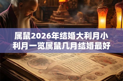 属鼠2026年结婚大利月小利月一览属鼠几月结婚最好
