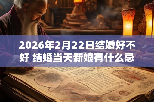 2026年2月22日结婚好不好 结婚当天新娘有什么忌讳