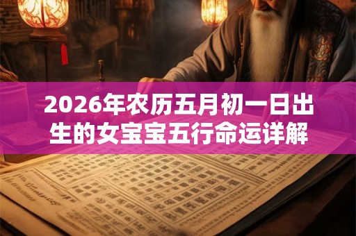 2026年农历五月初一日出生的女宝宝五行命运详解 2026年农历五月初一日出生的女宝宝五行命运详解