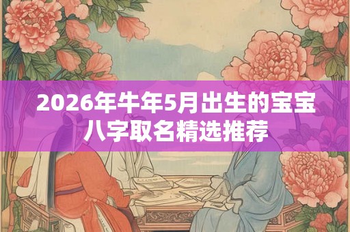 2026年牛年5月出生的宝宝八字取名精选推荐