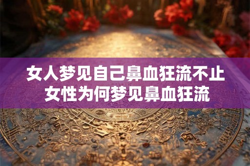 女人梦见自己鼻血狂流不止 女性为何梦见鼻血狂流