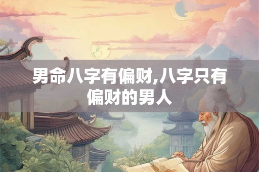 男命八字有偏财,八字只有偏财的男人