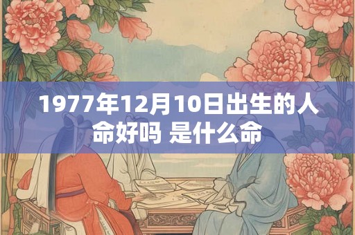 1977年12月10日出生的人命好吗 是什么命