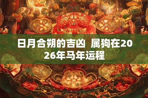 日月合朔的吉凶  属狗在2026年马年运程