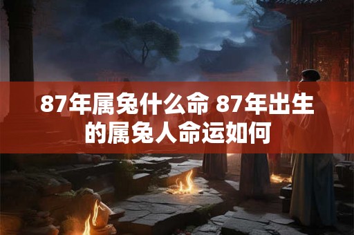87年属兔什么命 87年出生的属兔人命运如何