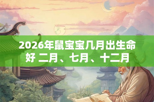 2026年鼠宝宝几月出生命好 二月、七月、十二月