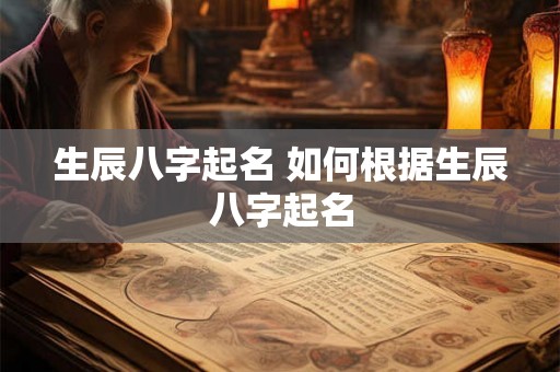 生辰八字起名 如何根据生辰八字起名