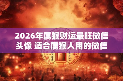 2026年属猴财运最旺微信头像 适合属猴人用的微信头像2026 2026年属猴财运最旺微信头像 适合属猴人用的微信头像2026