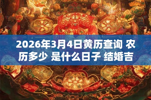 2026年3月4日黄历查询 农历多少 是什么日子 结婚吉时