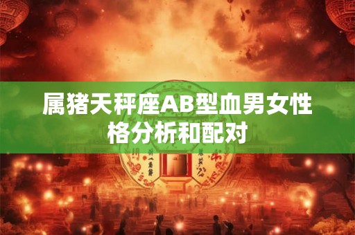 属猪天秤座AB型血男女性格分析和配对