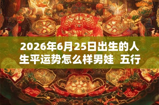 2026年6月25日出生的人生平运势怎么样男娃 五行缺啥 2026年6月25日出生的人生平运势怎么样男娃 五行缺啥