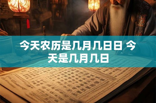 今天农历是几月几日日 今天是几月几日
